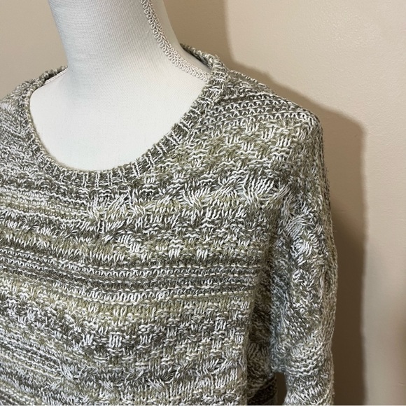 Caslon Colour Block Crewneck Sweater - Olive Green - Picture 2 of 9